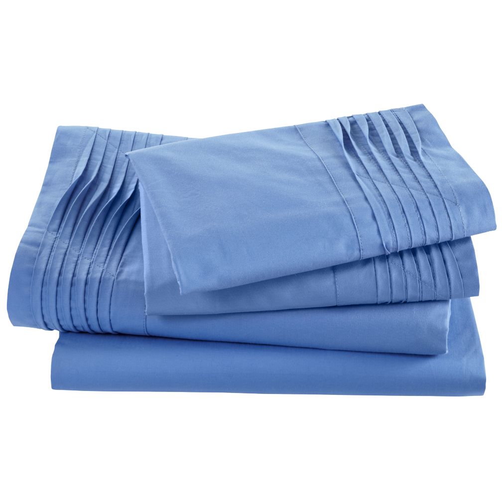 Pinch and Pleat Sheet Set (Blue)