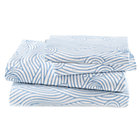 Full Blue Waves Sheet Set(includes 1 fitted sheet, 1 flat sheet and 2 cases)
