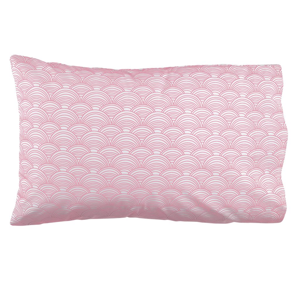 Pink Scalloped PIllowcase