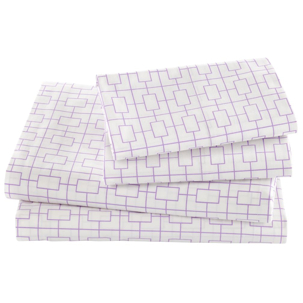 Window Pane Sheet Set (Lavender)