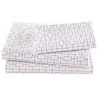 Twin Lavender Window Pane Sheet Set(includes 1 fitted sheet, 1 flat sheet and 1 case)