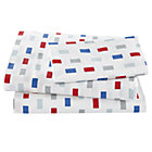 Twin Color Block Sheet Set(includes 1 fitted sheet, 1 flat sheet and 1 case)