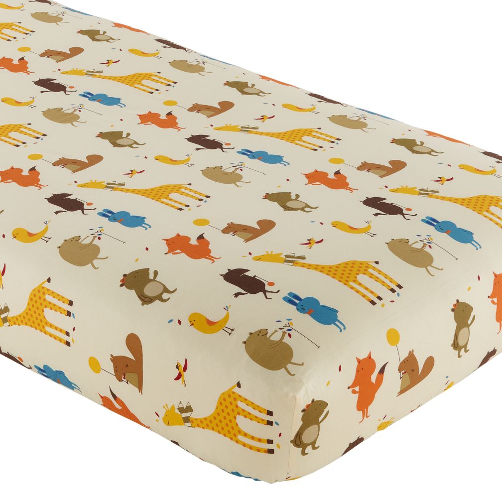 Crib Fitted Sheet (Animal Print)