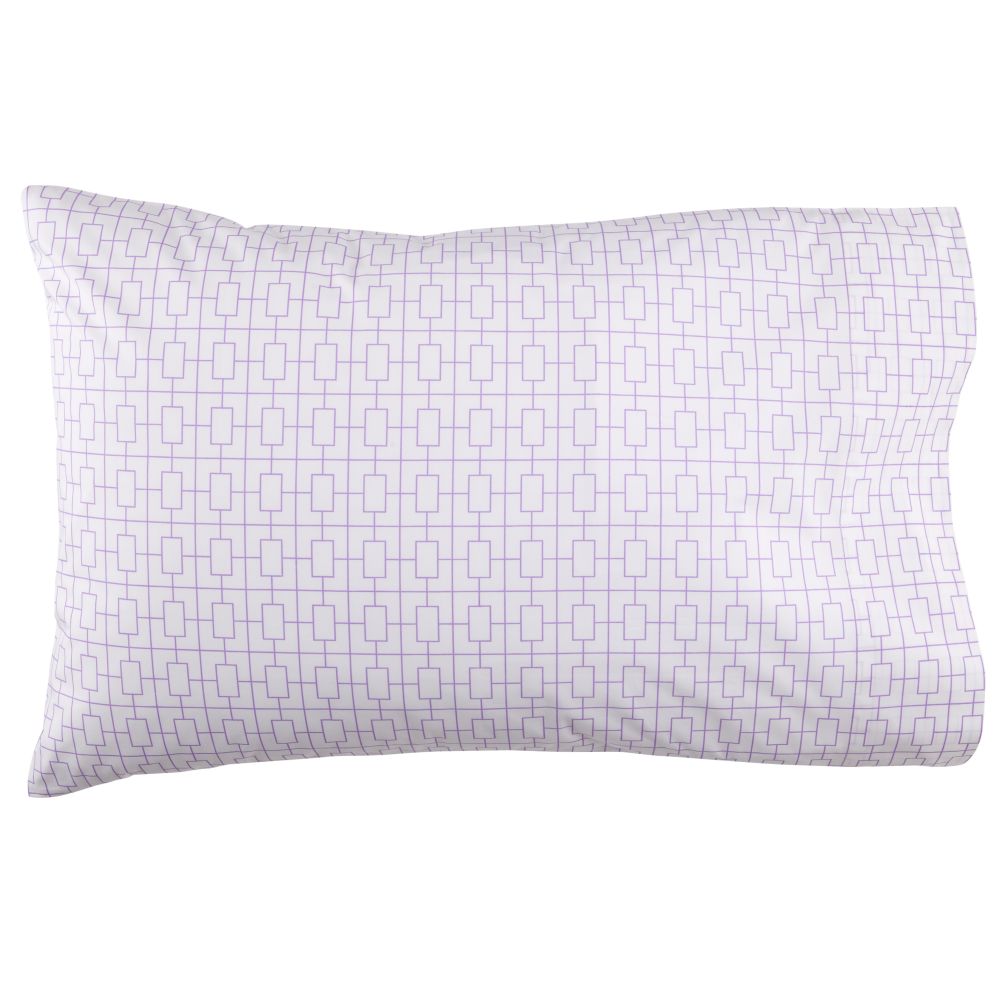 Window Pane Lavender Pillowcase