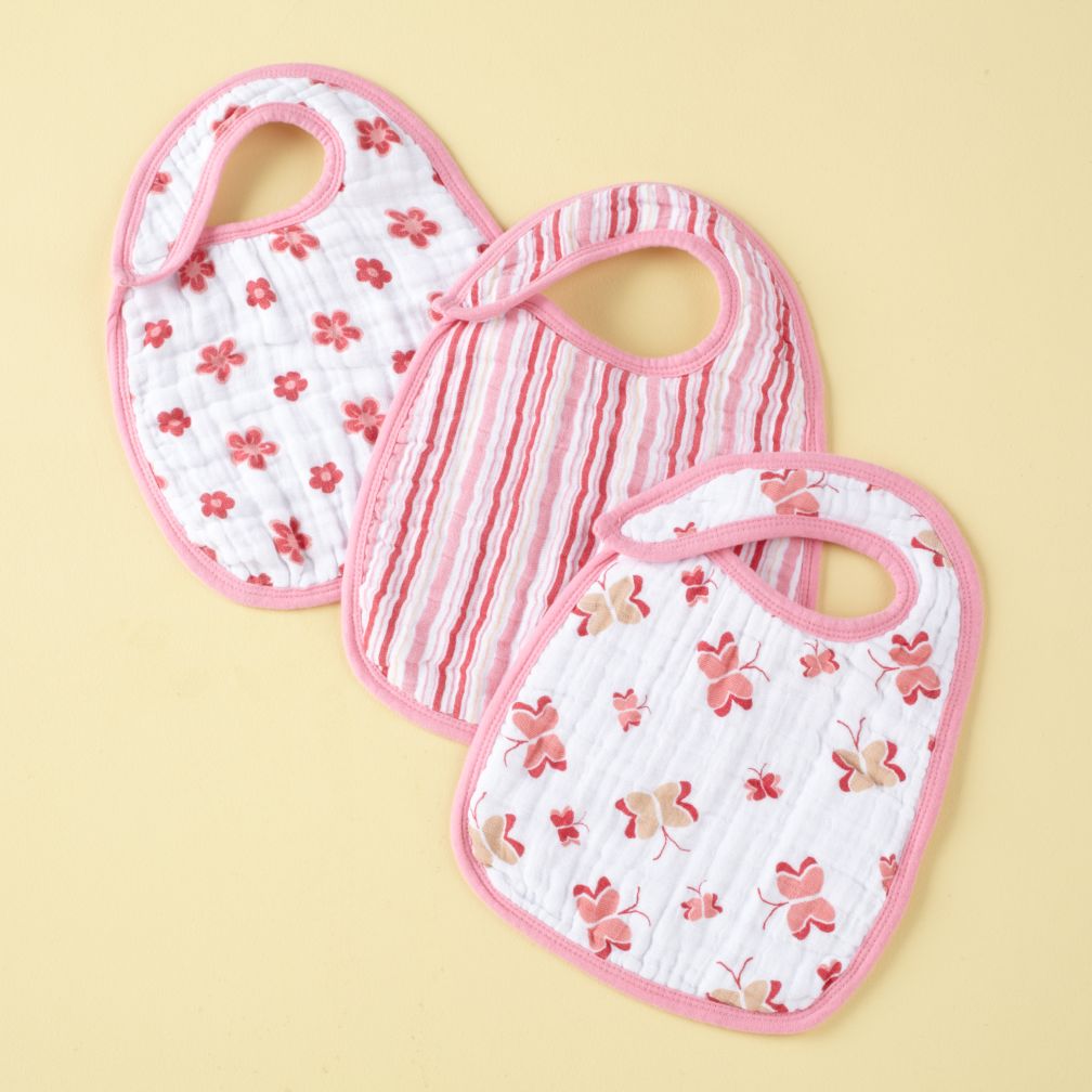 Pink Lookin' Snappy Bibs Set of 3