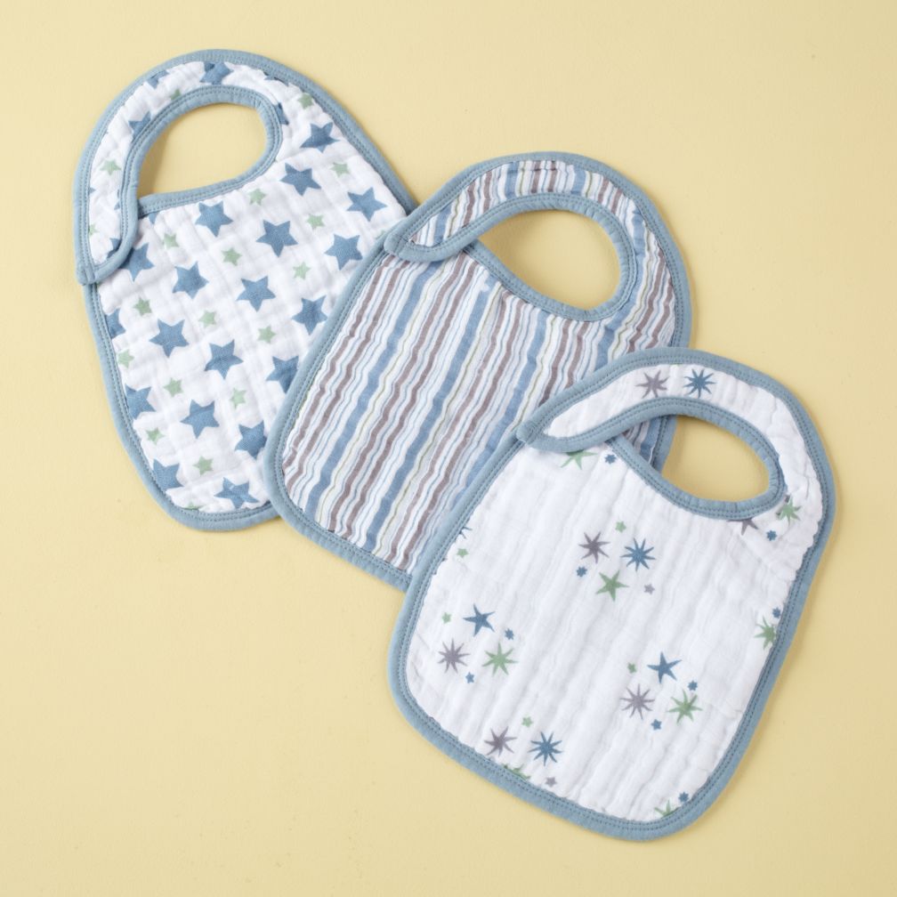 Blue Lookin' Snappy Bibs Set of 3