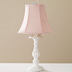 Pink Shade/Bird Bath Lamp