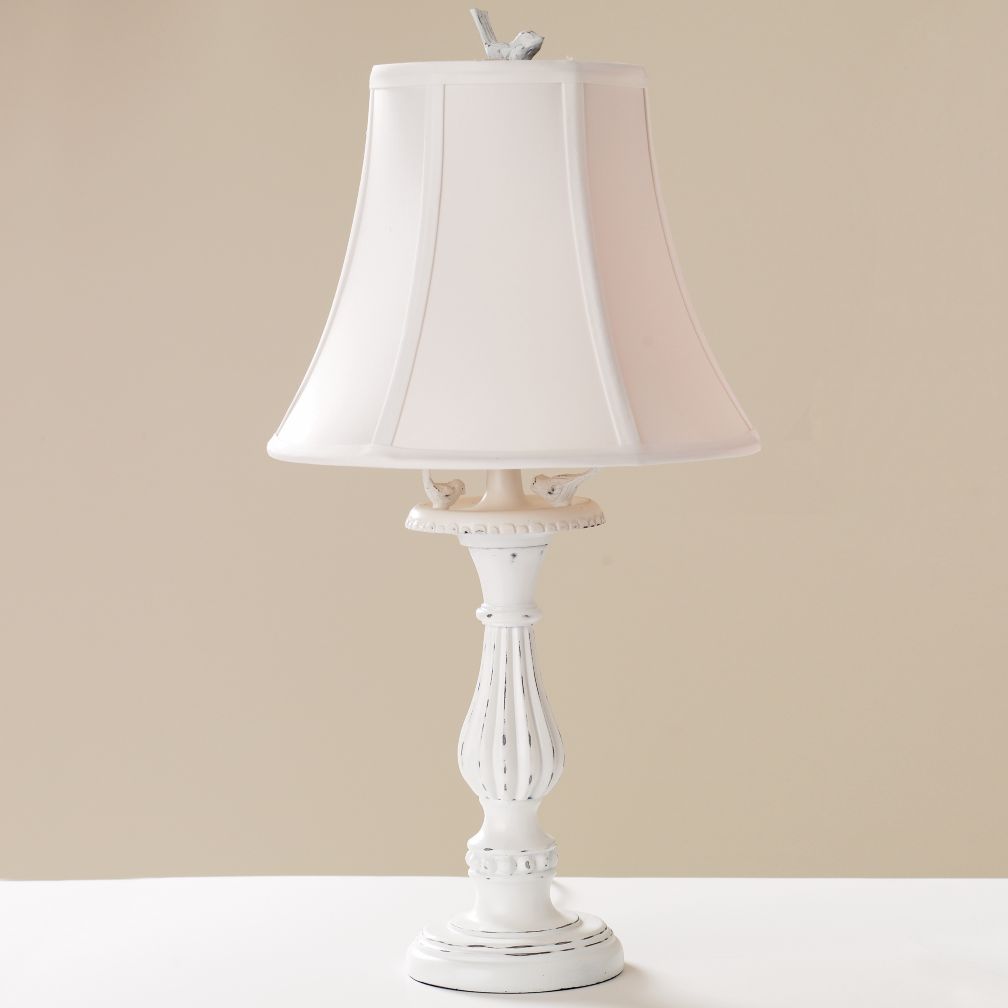Bird Bath Lamp (White Shade)