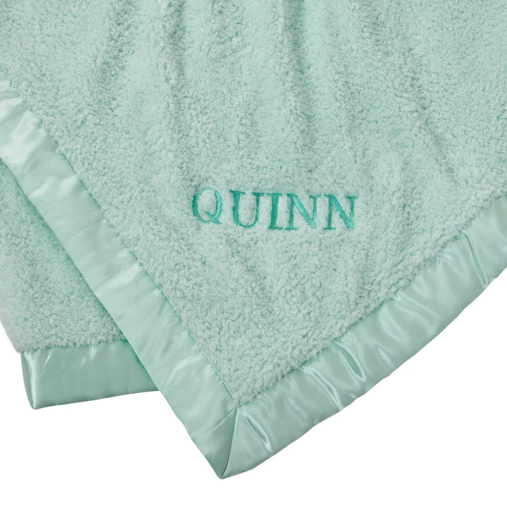 Personalized Cuddle Me Softly Baby Blanket (Lt. Green)