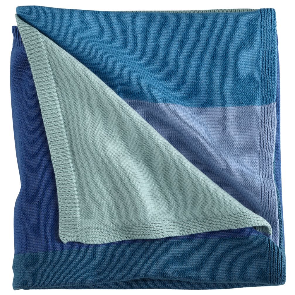 Knit Ombré Blanket (Blue)
