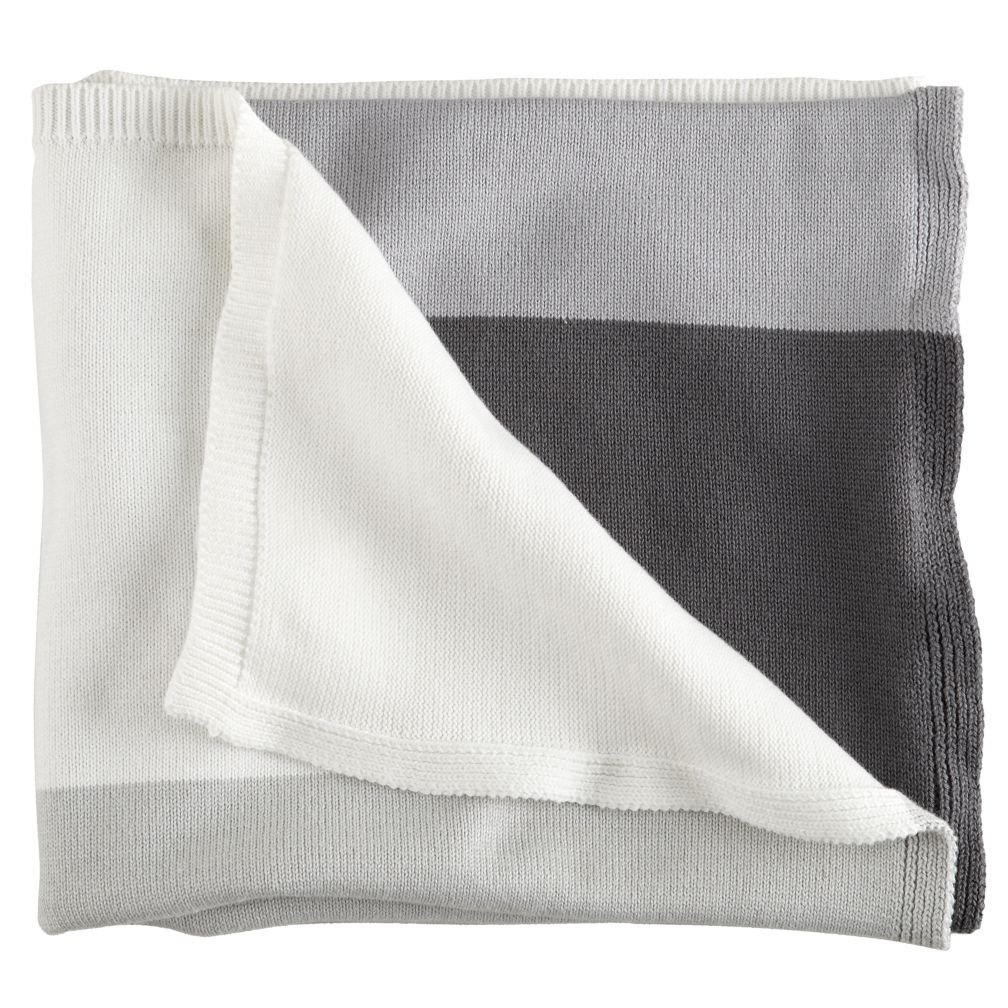 Knit Ombré Blanket (Grey)