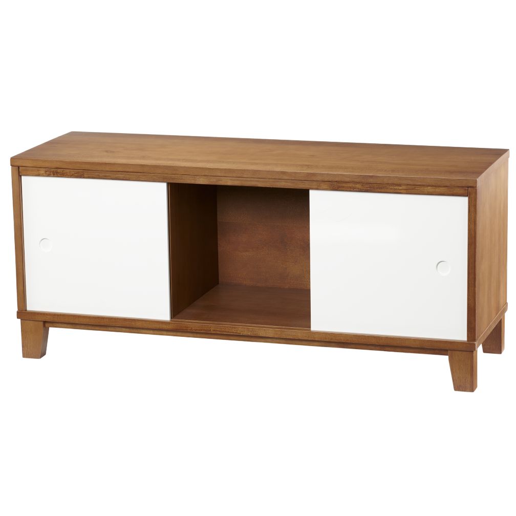 District 2-Door Storage Bench/Bookcase