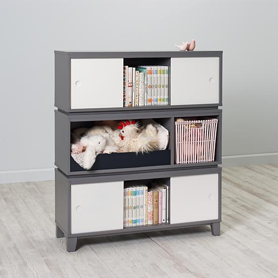 District Storage Bench/Bookcase (Grey) The Land of Nod