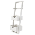 White Little Sloane Leaning Bookcase/Bins 