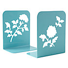 Aqua Leaf Bookend (Set of 2)