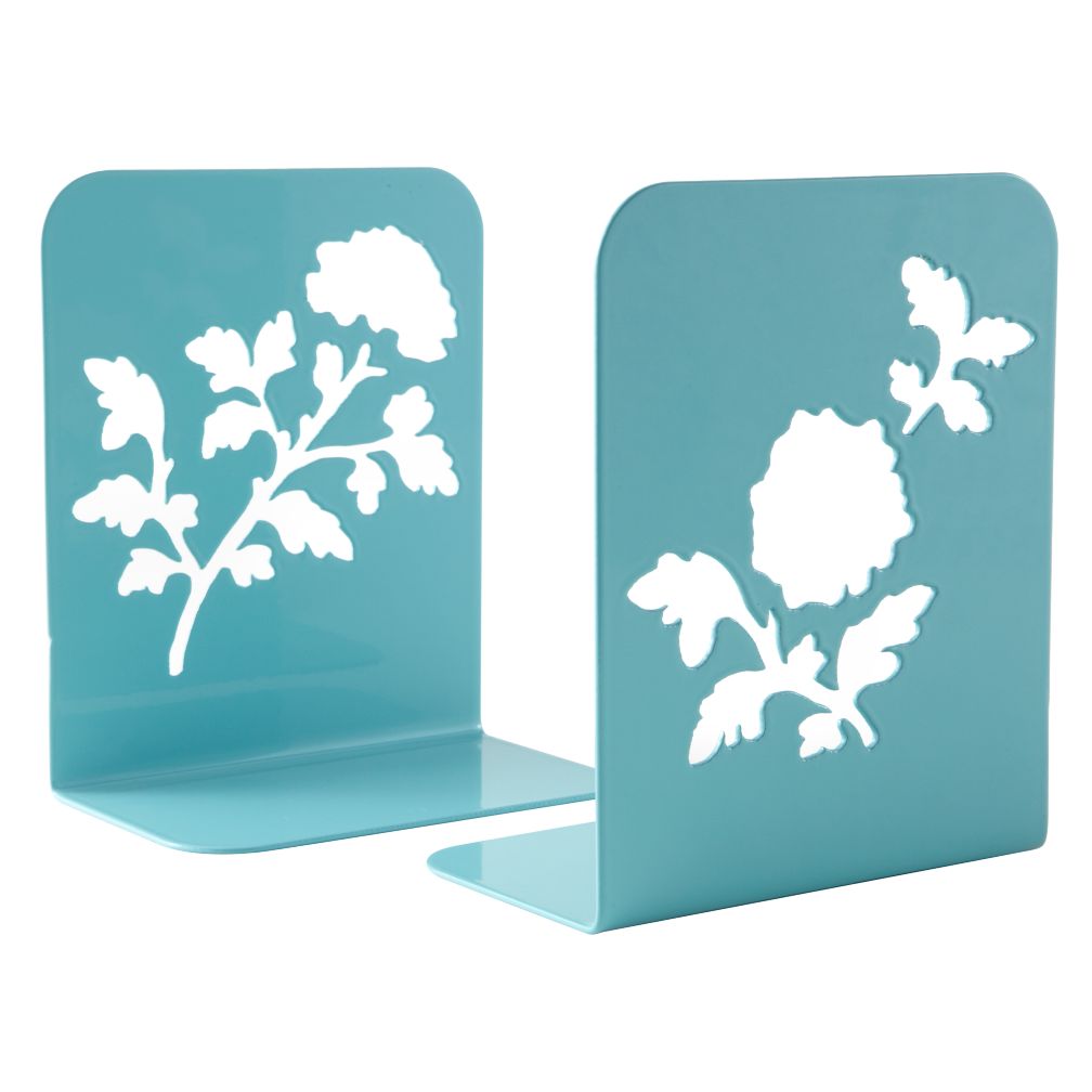 Just Leafing Through Aqua Bookends (Set of 2)