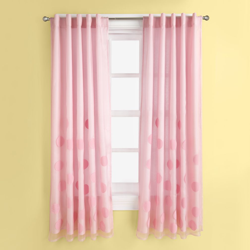 Tiny Bubbles Curtain Panels (Pink)