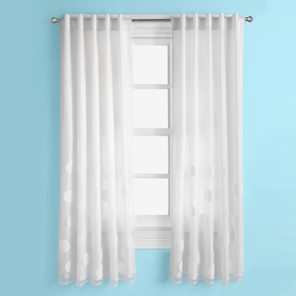 Tiny Bubbles Curtain Panels (White)