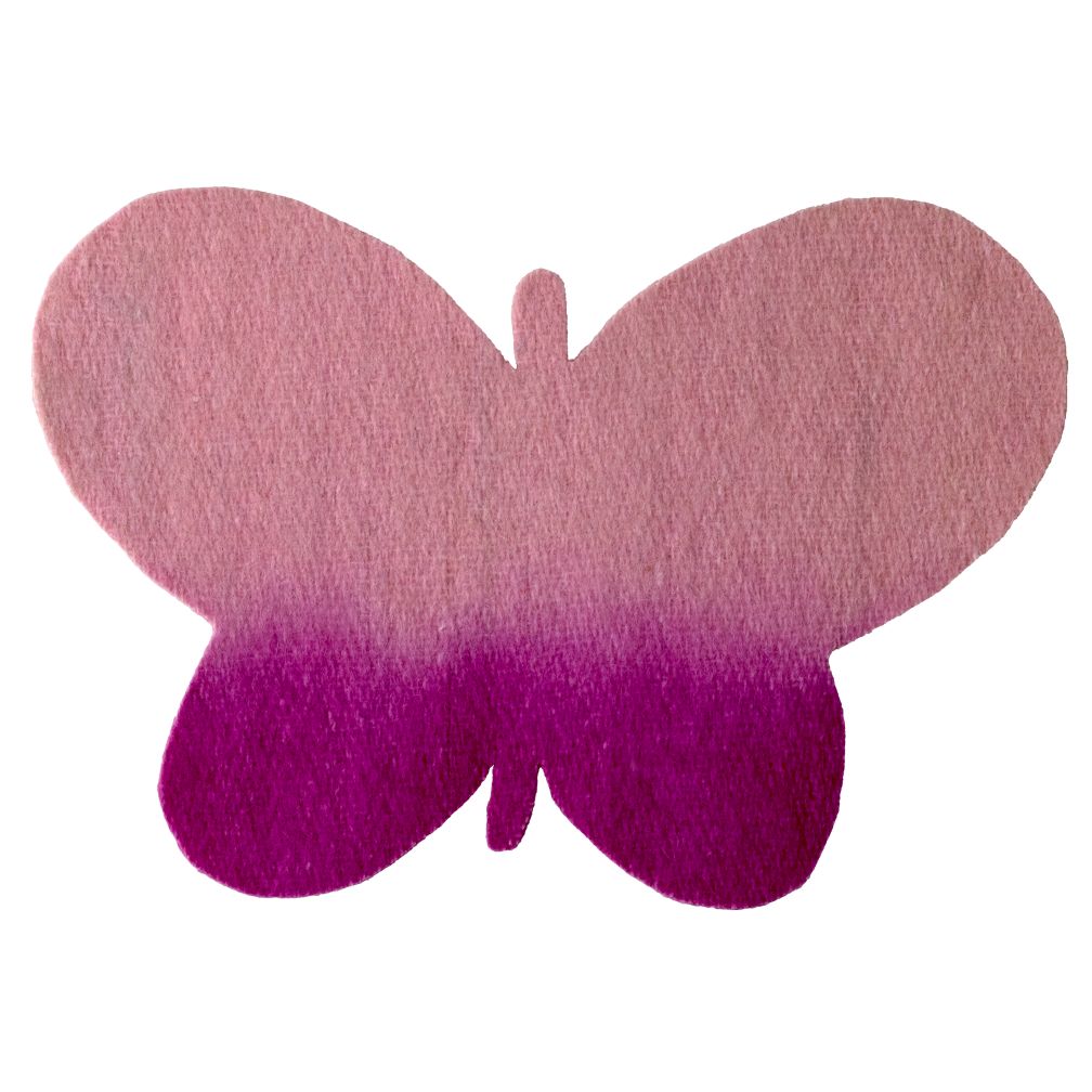 Pink Caterpillar Felt Butterfly