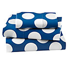 Toddler Blue Dot Sheet Set(includes 1 fitted sheet, 1 flat sheet and 1 case)