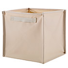 Khaki Canvas Cube Bin