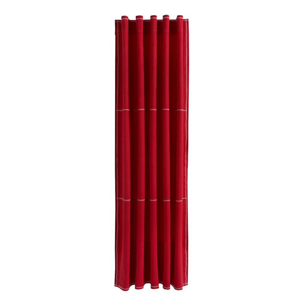 63" Canvas Curtain Panel (Red)