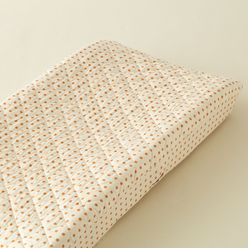 Bright Eyed Changer Pad Cover (Orange dot)