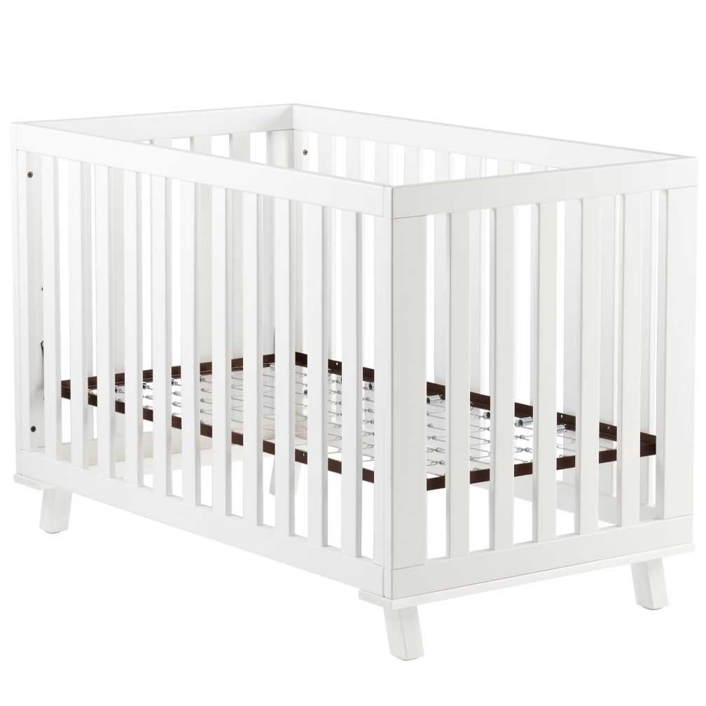 White Low-Rise Crib (White Frame and White Base)