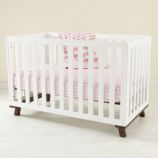 Low-Rise Crib (White Frame with Espresso Base)