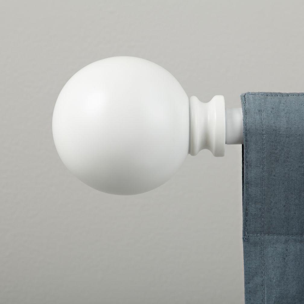White Ball Finials (Set of 2)