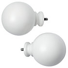 Solid White Ball Finials(Set of 2)