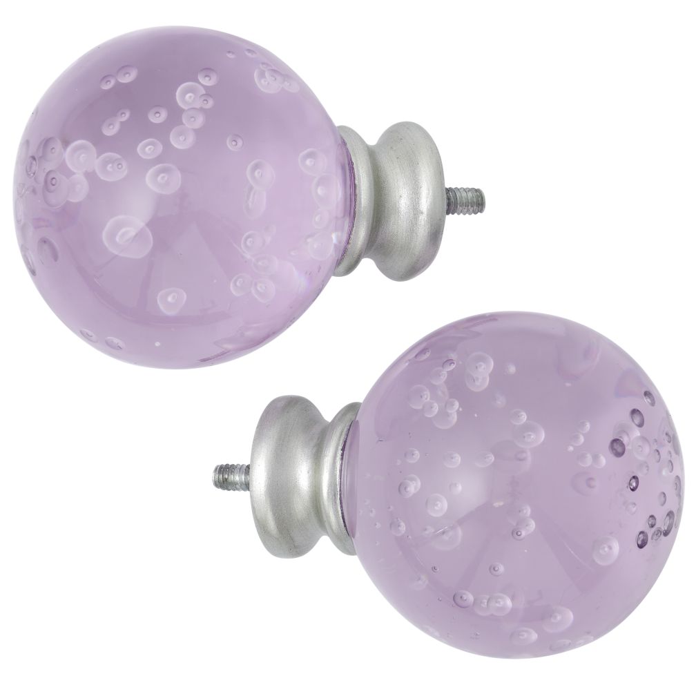 Purple Bubble Finials (Set of 2)