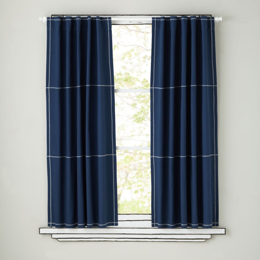 Canvas Curtain Panels (Blue)