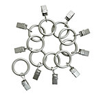 Nickel Curtain Clip RingsSet of 10