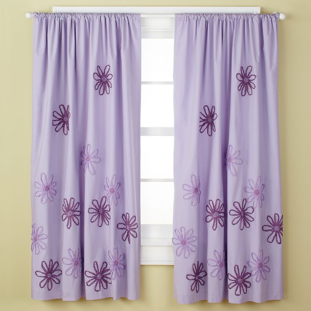 Pocket Full of Posies Curtain Panels (Lavender)