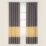 Not a Peep Curtain Panels (Yellow Stripe)