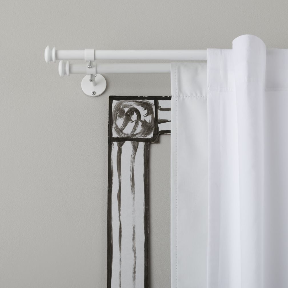 Button Cap Double Rod (White)