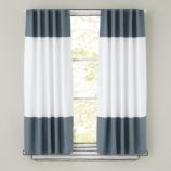 Color Edge Curtain Panels (Grey)