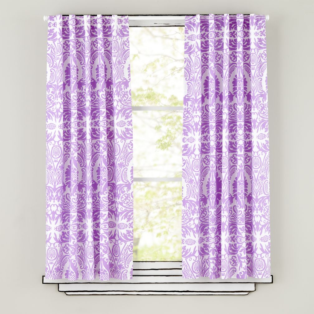 Sleep Patterns Curtain Panels (Lavender)