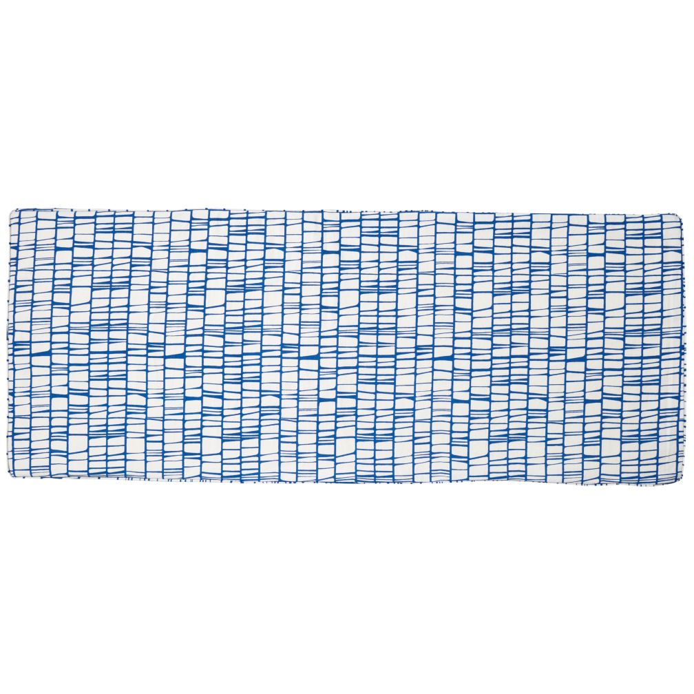 Modern 3-Cube Bench Cushion (Blue)