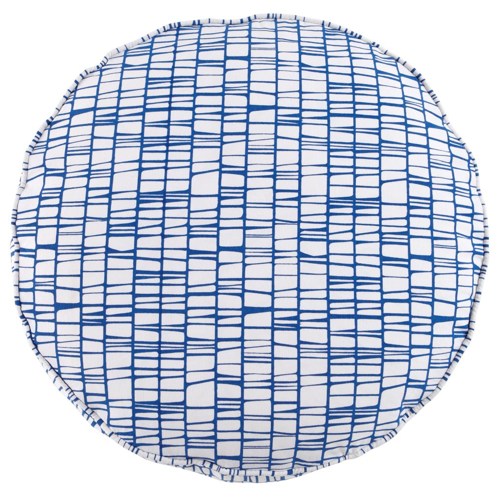 22" Blue Modern Cushion