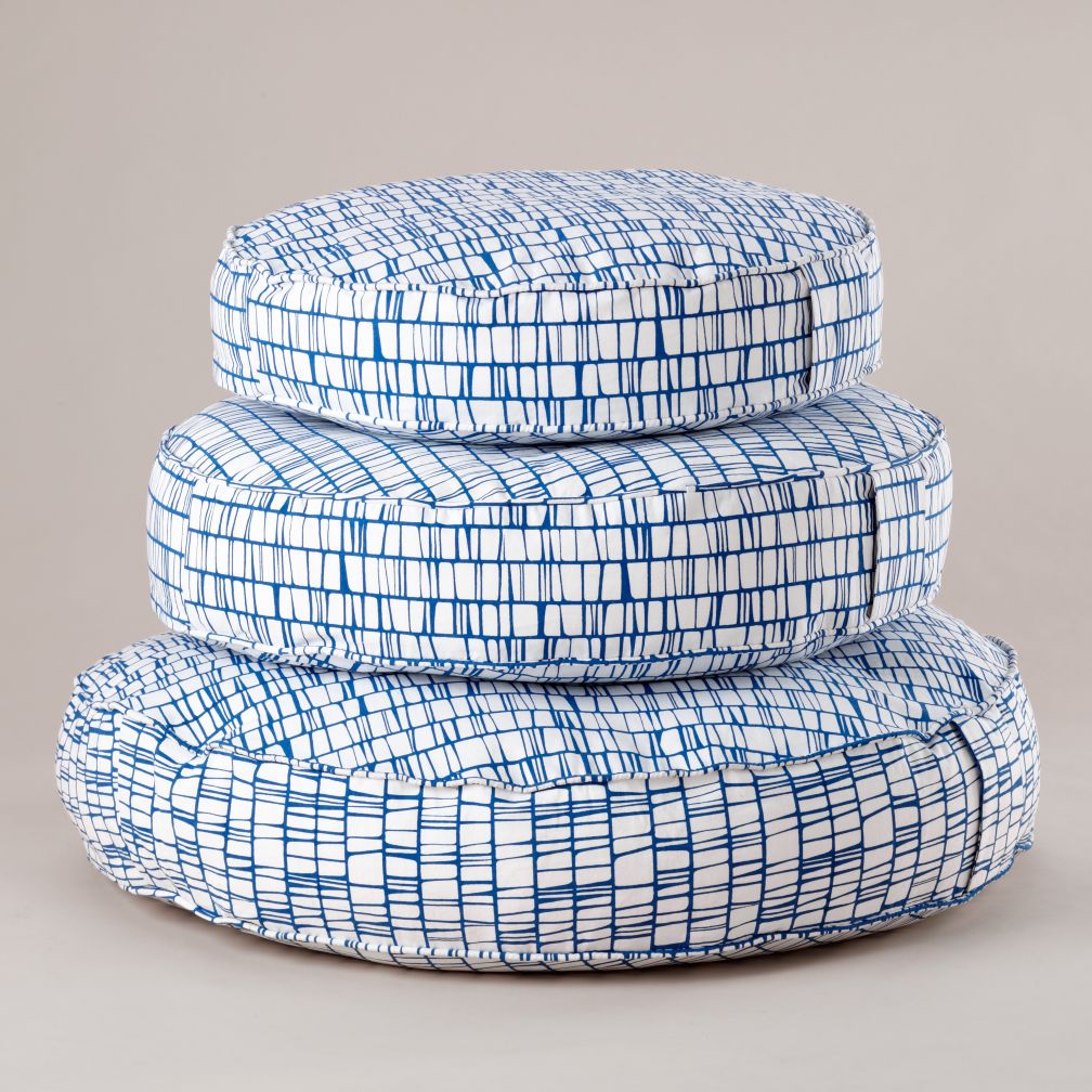 These Floor Cushions Really Stack Up (Modern Blue)