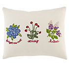 Floral Linen Throw Pillow