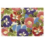 Poppies and Pansies Rug