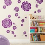 Bursting Bloom Flower Decal (Purple)