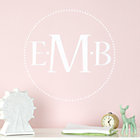 Monogram Initial White Decal