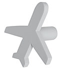 Grey Can't Miss Plane Knob