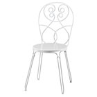 White Looking Glass Desk Chair