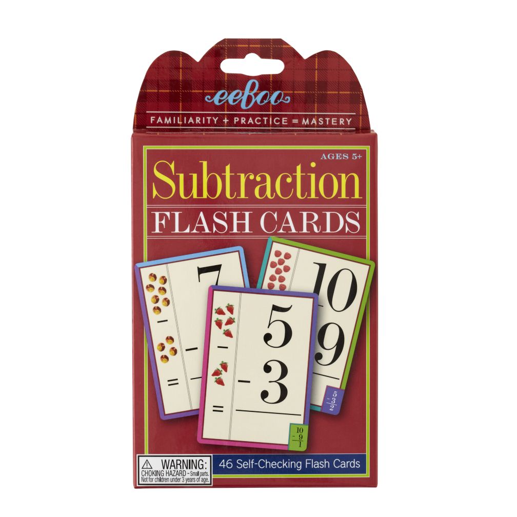 Subtraction Flash Cards