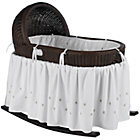 Espresso Bassinet w/Green Bedding Set